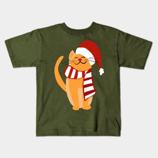 Christmas Cat Kids T-Shirt